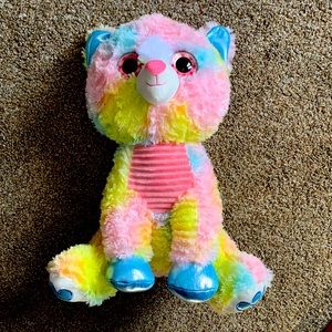 Big rainbow cat plush